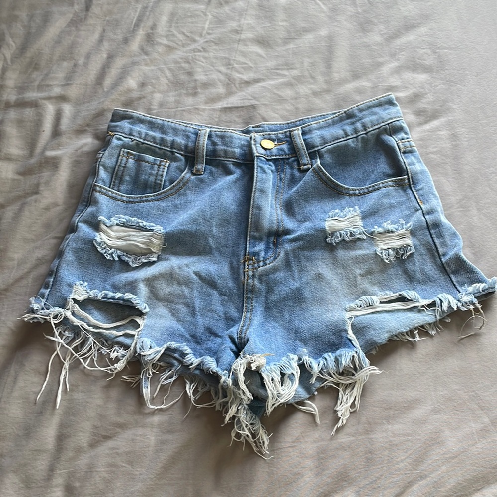 SHEIN Mid-Waist Denim Shorts
